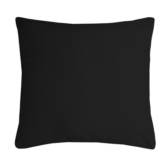 Coussin décoratif en tissu Nelson - noir - 40 x 40 cm - coussins de canapé - coussins d'assise - intérieur/extérieur - polyester