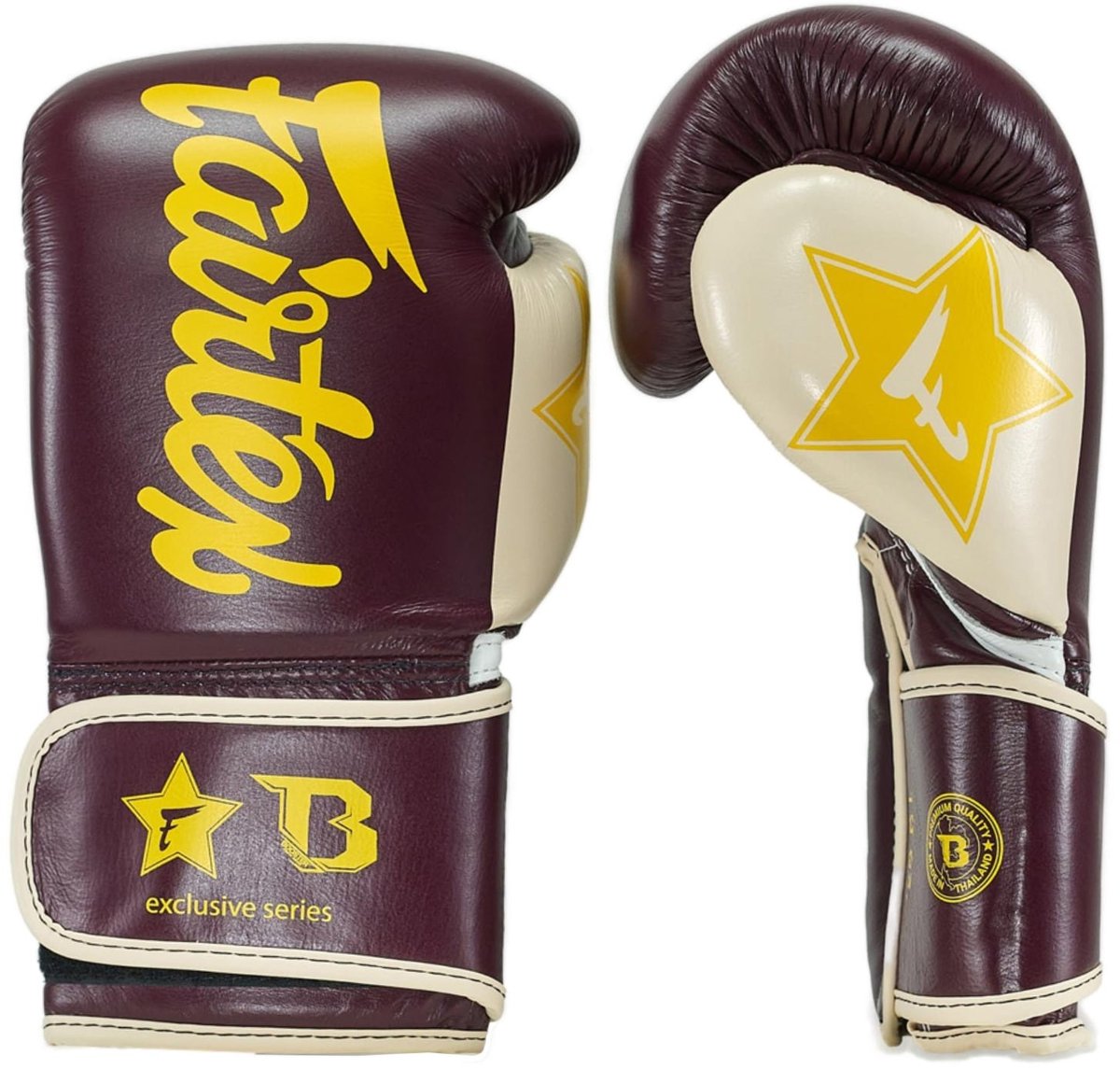 Fairtex x Booster Bokshandschoenen FXB BG V2 Bruin Creme Geel - 14 OZ
