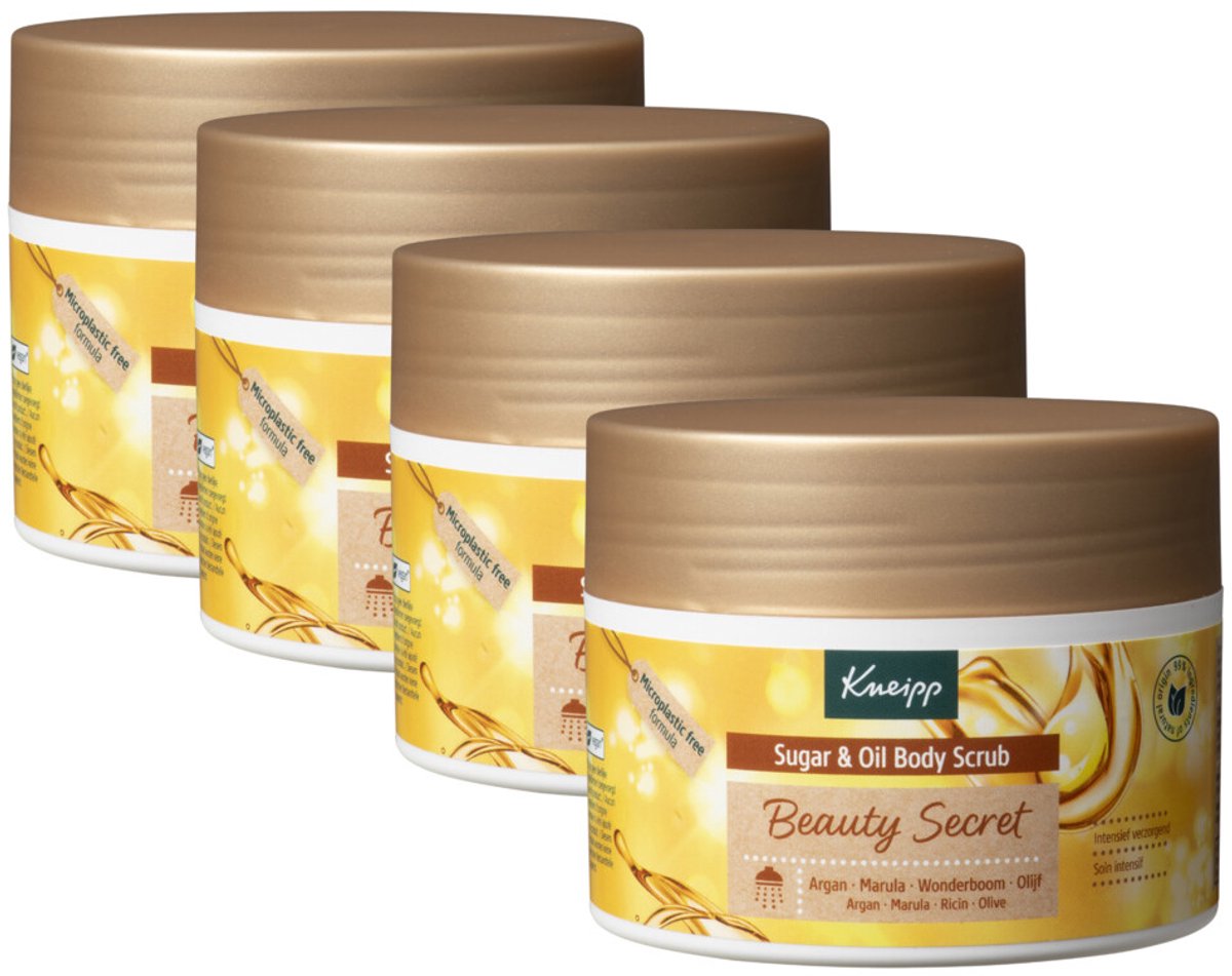 4x Kneipp Sugar & Oil Scrub Beauty Secret 220 gr