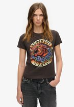 T-shirt ajusté à manches courtes Superdry Tattoo Rhinestone Multicolore XS Femme