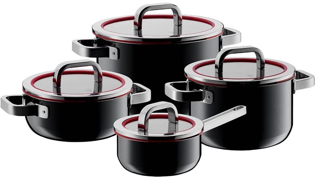 WMF Fusiontec Essential steelpan, 16 cm zonder deksel, kleine pan 1,3 l, kleine kookpan klein, pastapan, melkkan, inductie, high-tech keramiek, krasbestendig, ongecoat, grijs, Made in Germany