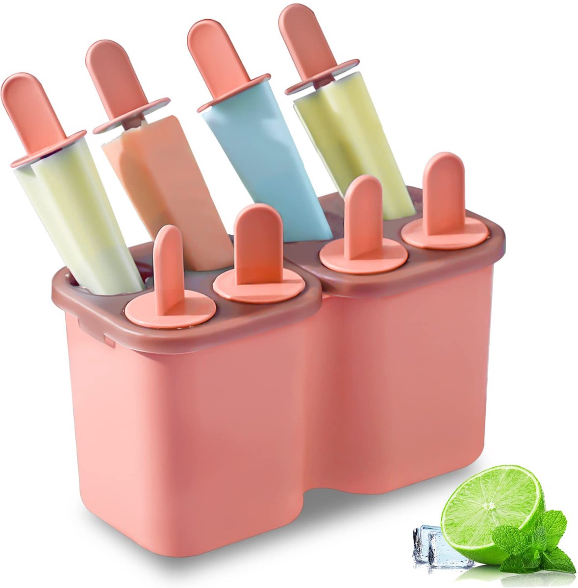 Unyqoos ® Ijslollyvormen Set met 8 Unieke Herbruikbare Vormen voor Zelfgemaakte Lekkernijen