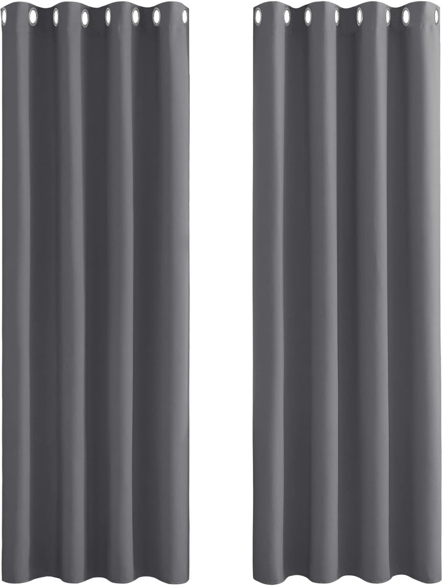 Ibenzoa® Zichtbeperkende Gordijnset met Oogjes – Decoratief Verduisteringsmateriaal voor Woon- en Slaapkamer