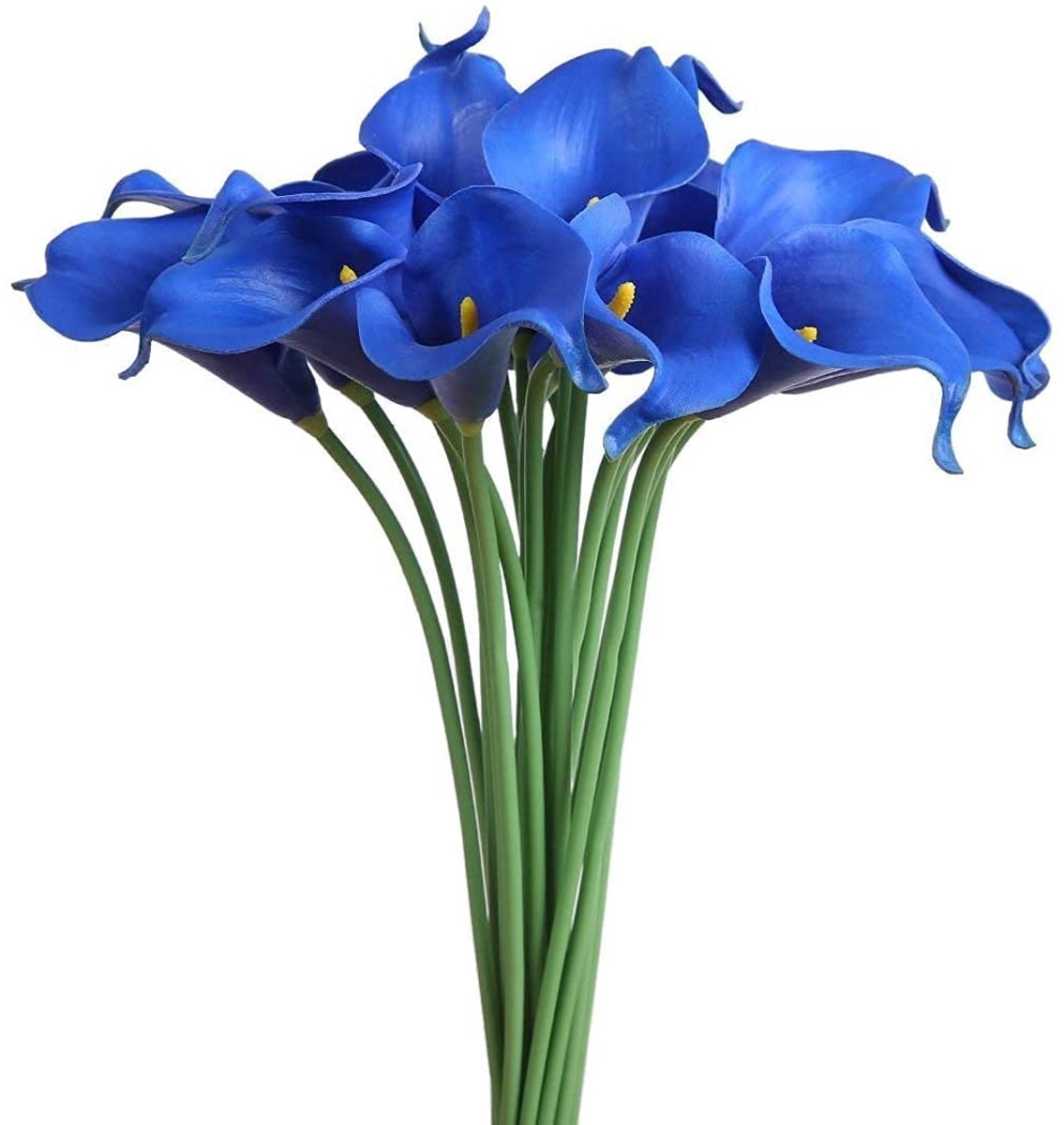 Ibenzoa® Kunstmatige Calla Lelies Bruiloft Decoratie Bloemenboeket Realistische Bloemstukken DIY Huisdecoratie Blauw