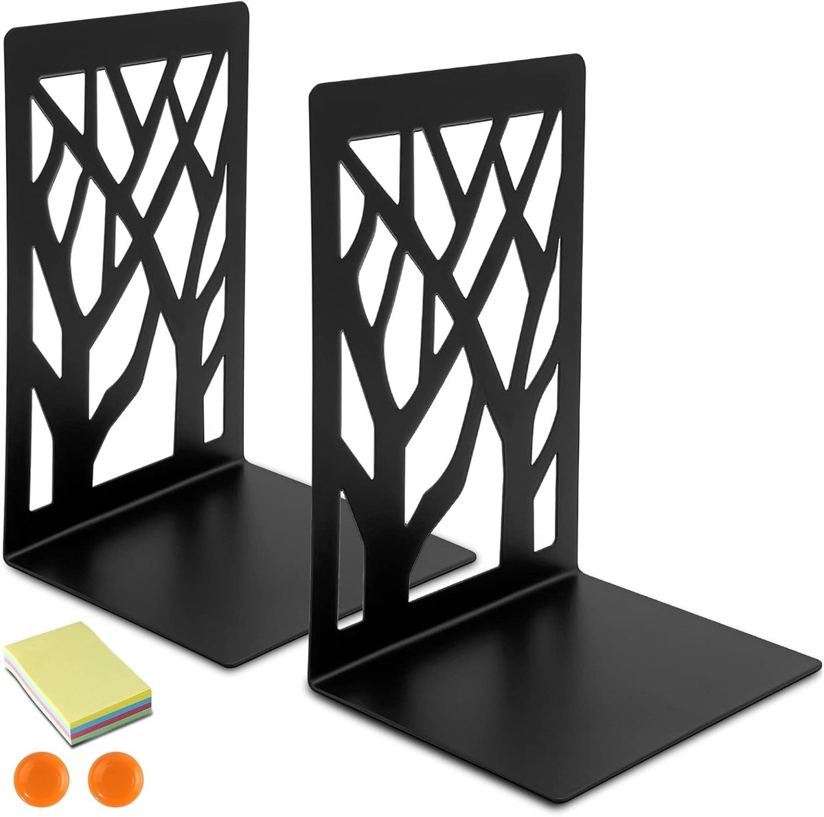 Ibenzoa Robuuste Metalen Boekensteun - Zwart - 12 x 9 x 16 cm - Voor Diverse Gebruiksscenario's