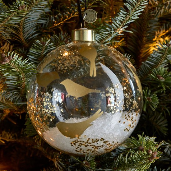 Riviera Maison Kerstbal Goud - Petit Bird Ornament - Ø12cm