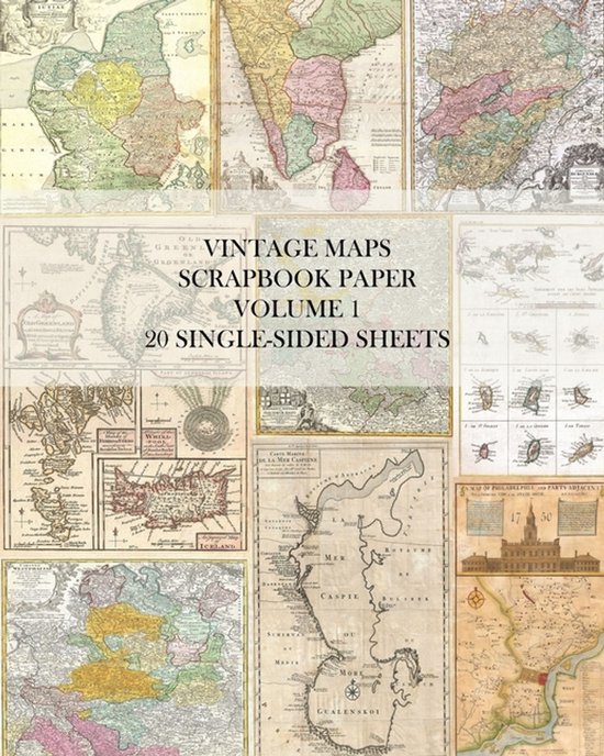 Vintage Maps Scrapbook Paper Volume 1 - cover