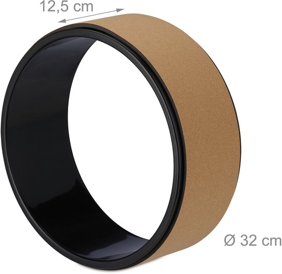 Yoga wiel - Ø 32 cm - kurk van Avento — afbeelding 5