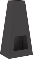 vidaXL - Vuurkom - Zwart - 50 - x - 35 - x - 100 - cm - weervast - staal