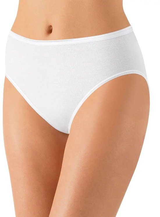 Dames Heupslip biologisch katoen Zwart en wit dames midi slip