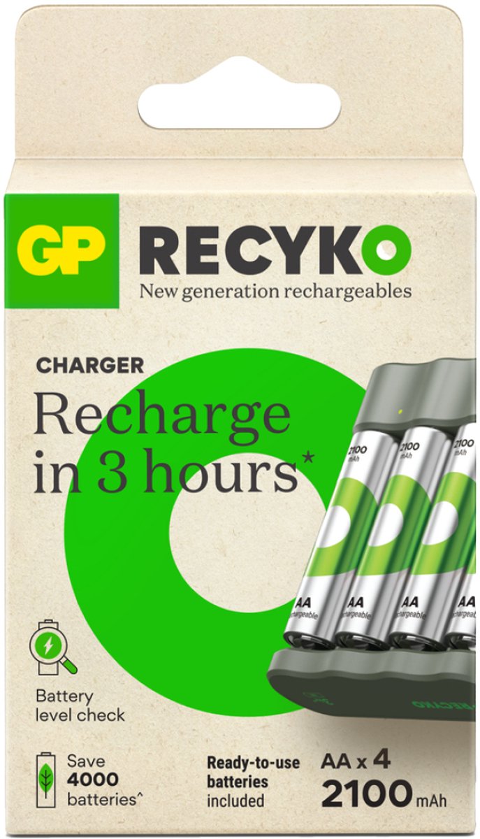 4 oplaadbare AA-batterijen 2100mAh