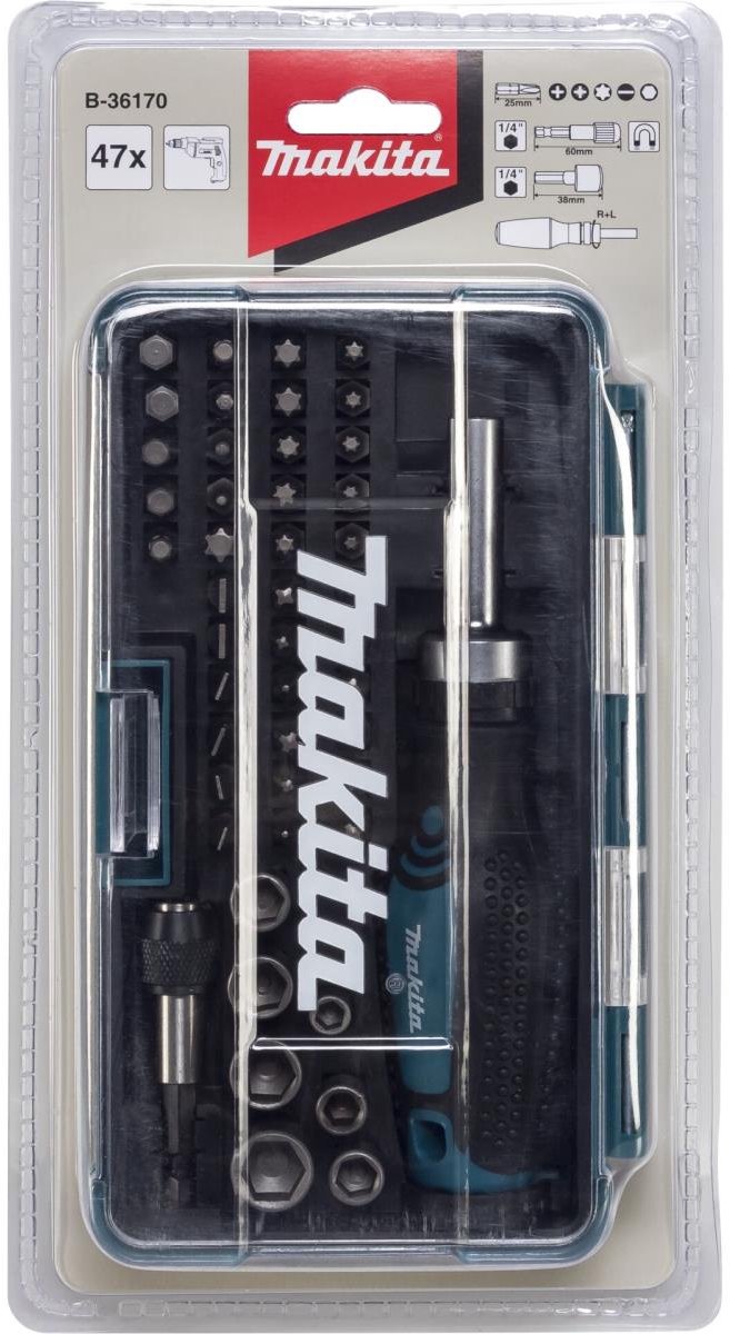 B-36170 - bit- en borenset - 47 delig - in cassette van Makita — cadeau in Tuin & Klussen - foto 4