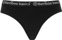 Zwarte dames slip met een witte band van Bamboo Basics.