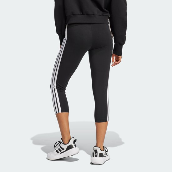 Adidas Sportswear Essentials 3-Stripes 3/4 Legging - Dames - Zwart van Adidas — afbeelding 2