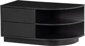 WOOOD Finca Tv Meubel Rond Rechts - Zwart - 40x78x40