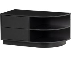 WOOOD Finca Tv Meubel Rond Rechts - Zwart - 40x78x40