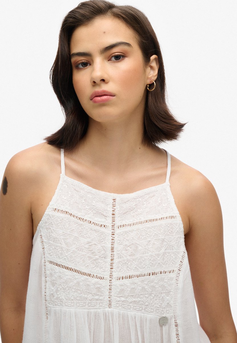 Superdry Top Vintage Lace York Cami W6011652a Off Dames Wit