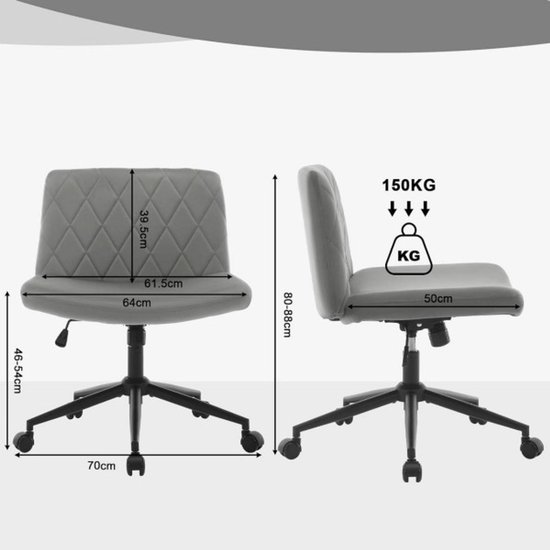 VEVOR Bureaustoel, belasting 181 kg, kruk met wielen, 360 graden draaibaar, in hoogte verstelbaar, 51-71 cm, ergonomische kruk met zadel, dik kussen, 39 x 45 x 6 cm, PU-oppervlak voor woonkamer