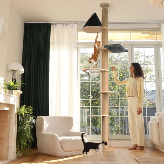 6 Etages Tot Aan Het Plafond Reikende Kattentoren 280-300 Cm Aan De