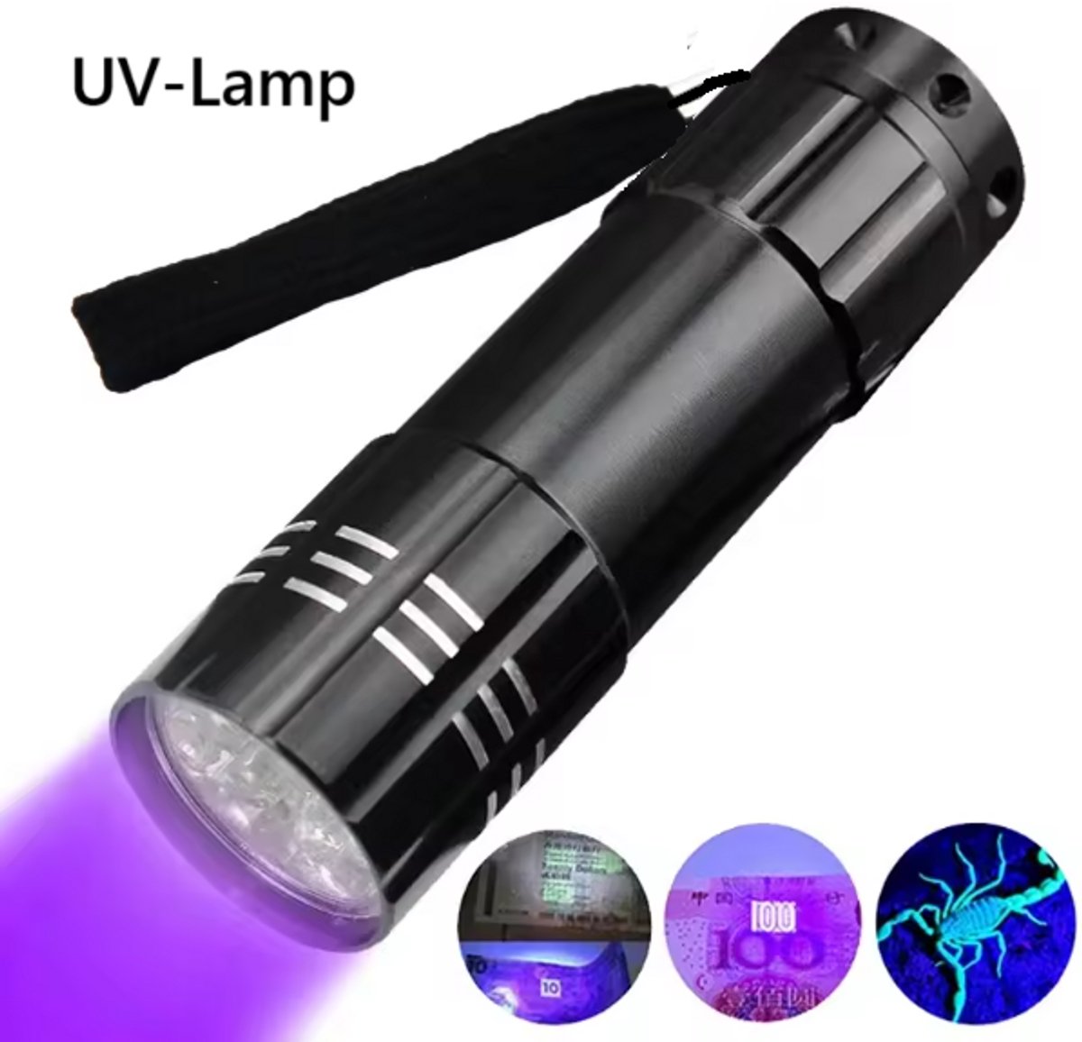 TLVX UV-Lamp – Zaklamp Ultraviolet Light – LED Blacklight – Fosforlamp - Fluoresceert – Echtheid Geld & Postzegels controleren – Opsporen Urine – Zaadvocht – Sperma – Lichaamsvocht - Fosfor laag Zegels en Biljetten – Controleren ID kaart - Hotel bed
