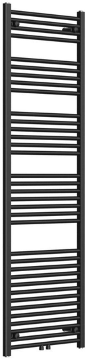 FugaFlow Eccelente Acces badkamer radiator 60x180cm recht middenaansluiting 879watt mat zwart