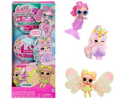 LOL Surprise-minipoppen Gewoon water toevoegen-pakket van 3 met 3 fantasiepoppen om zelf te maken en 25+ verrassingen om uit te pakken, inclusief zeemeermin, fee en eenhoorn en magische knutselspullen - Een geweldig cadeau voor kids van 4+ jaar