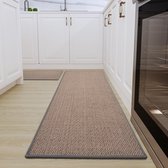 Ibenzoa® Premium Absorberende Keukenmatten Set - Grijs, 40x60cm & 40x120cm