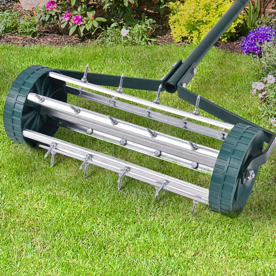 COSTWAY Gazonbeluchter Beluchter Gazonroller Gazonbeluchter Verticuteermachine Gazonroller Tuin van Costway — afbeelding 4
