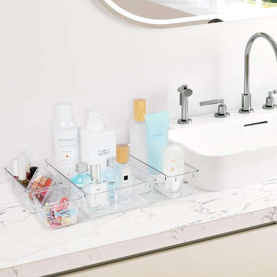 25 Stück Schubladen Organizer Durchsichtig, 4 Größen Make Up