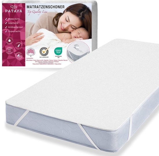Pataya Matrasbeschermer 80x200 - Waterdichte Matrasbeschermers - Katoenen oppervlak - Antibacterieel - Incontinentie Matrasbeschermer