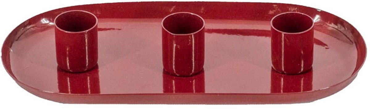 homebound by ky Kaarsenstandaard ovaal maroon Rood
