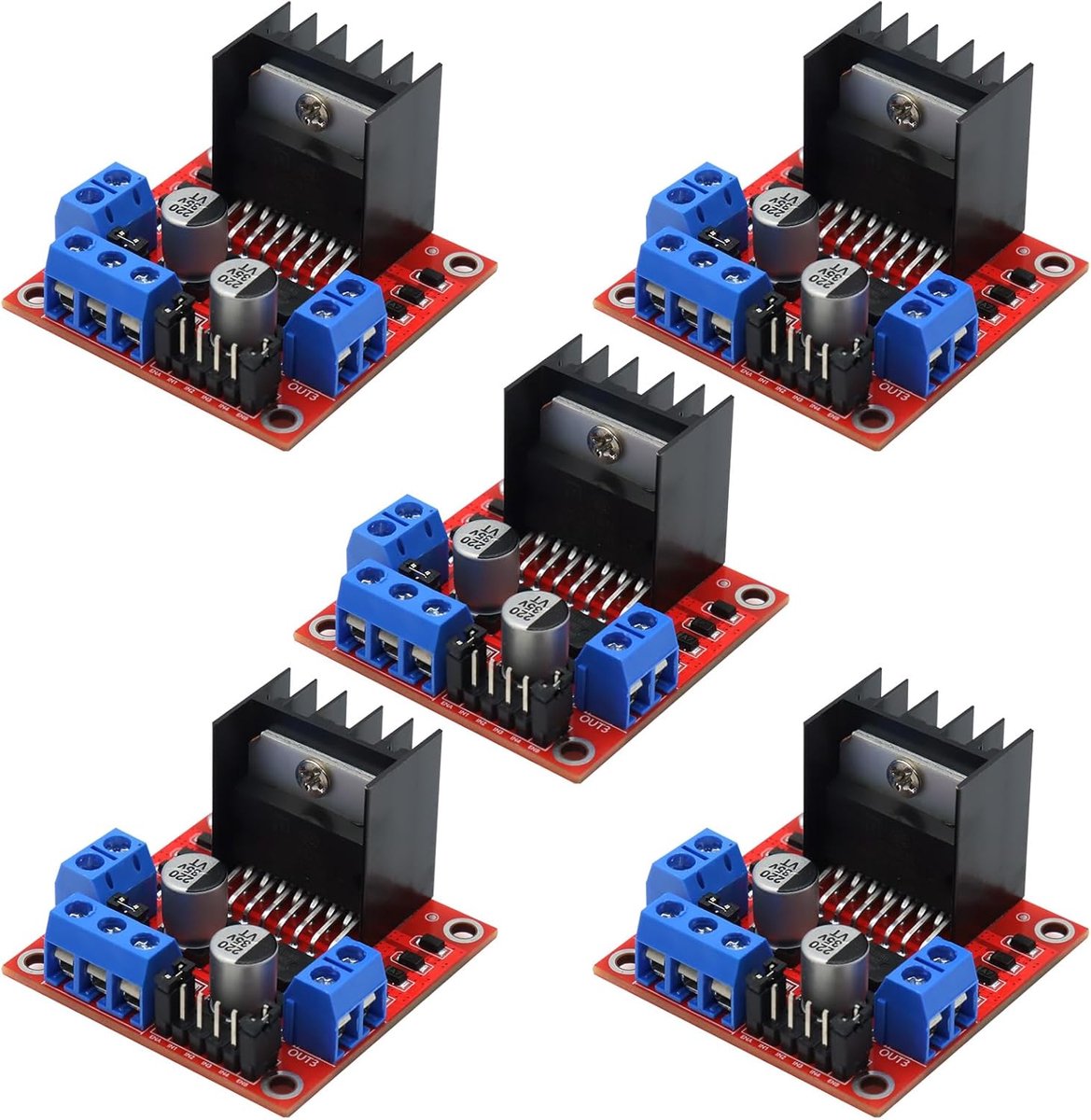 Motor Drive Controller Board Module - Dual H-brug DC Stepper voor Arduino (5 stuks)