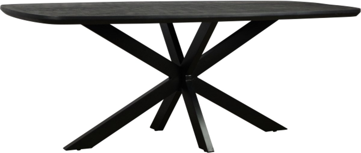 Eettafel Colorado Deens ovaal mangohout 280x110 cm - zwart