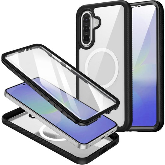 EAZY CASE Telefoonhoesje Voor Galaxy A56 – Met Verstelbare Schouderriem, Qi-laden En Golvenpatroon