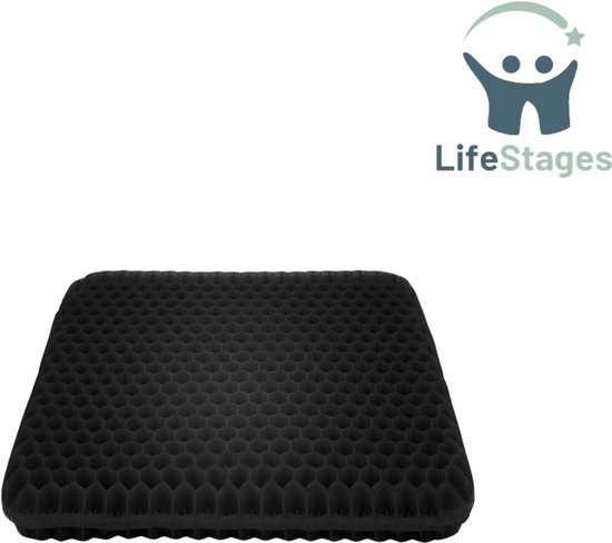 Dibapur® Ortho kussen: stoelverhoging, orthopedisch zitkussen, rolstoelkussen, stoelkussen, stoelkussen (40 x 40 x 6 cm