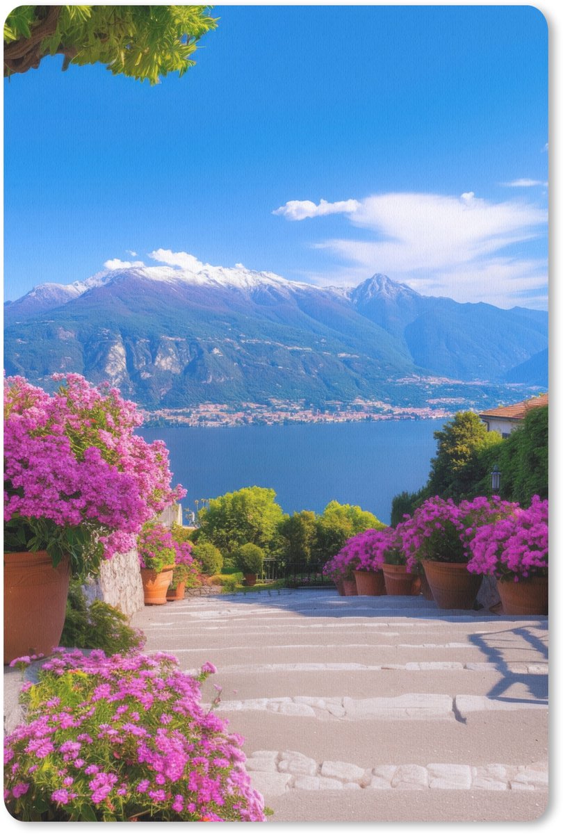 Muismat 18x27 cm - Mousepad Lake Como - Italië - Landschap - Muismatten