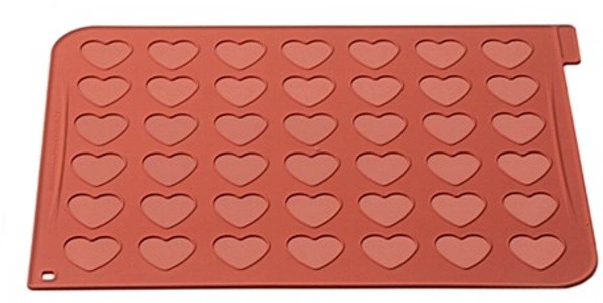 Silikomart bakmat voor hartvorm macarons