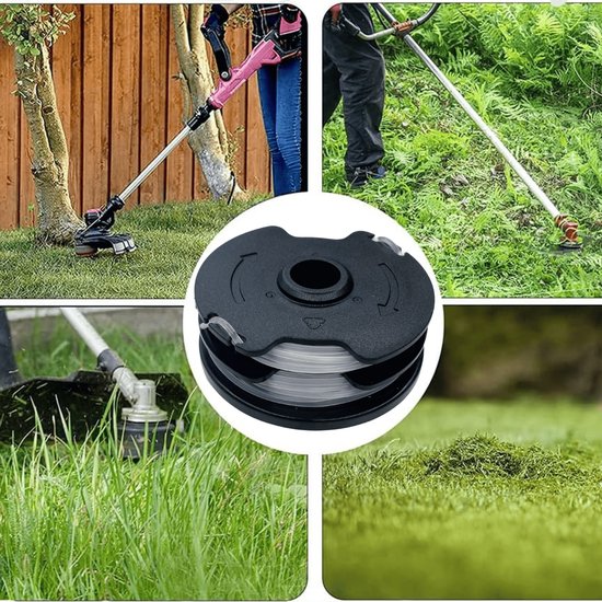 Spoel van draadtrimmer vervangingsdraad TLP-01 geschikt voor Parkside Lidl bosmaaier PRTA 20-Li A1 B2 C3 PRT 550 A1 A3 Ø 1,65 mm lengte 2x4 m - Set van 4 spoelen van EzyWheels — afbeelding 4
