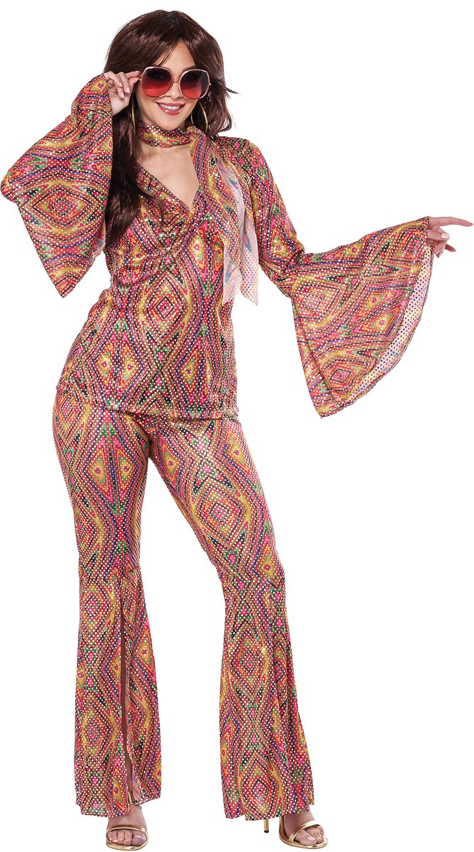 "Disco Glitter kostuum voor vrouwen - Verkleedkleding - Small"