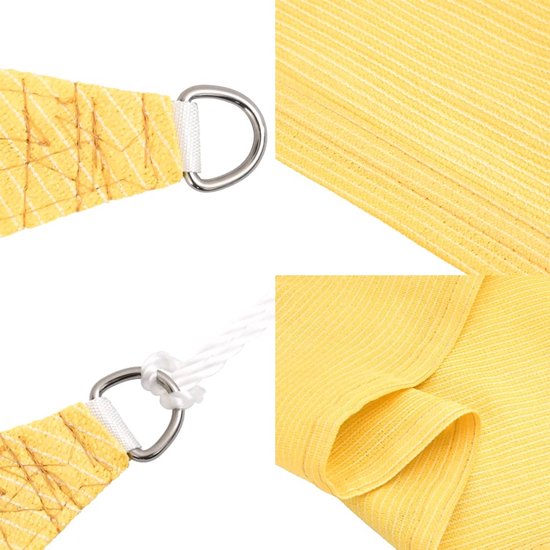 vidaXL Pare-soleil HDPE triangulaire 3,6x3,6x3,6 m beige