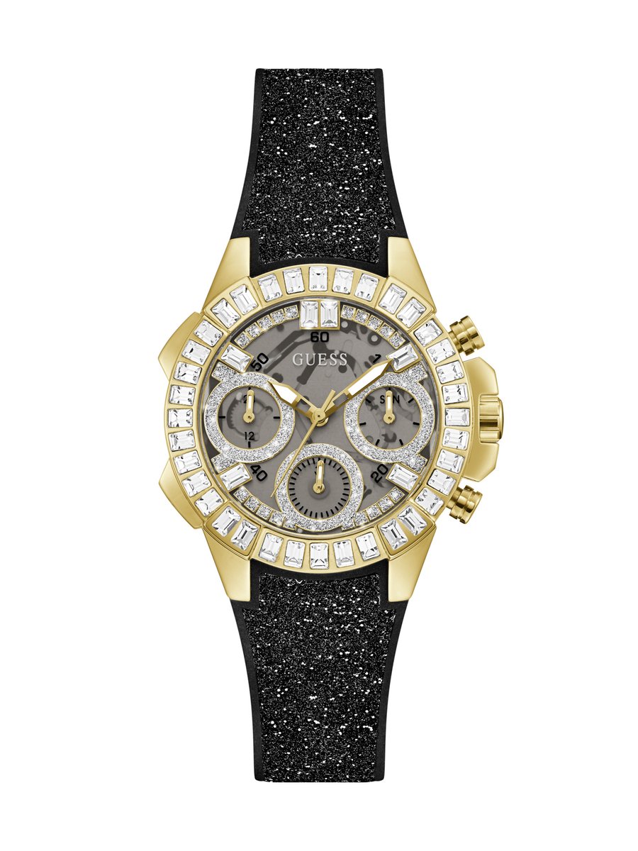 Guess Bombshell Kwarts Analoog Horloge Helder Case: 100% Stainless Steel | Armband: 100% Genuine Leather 36 mm GW0313L2