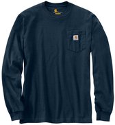 Ensemble t-shirt à poche Carhartt Dearborn | Marine | Taille L (1 x T-shirt à manches courtes et 1 x T-shirt à manches longues)