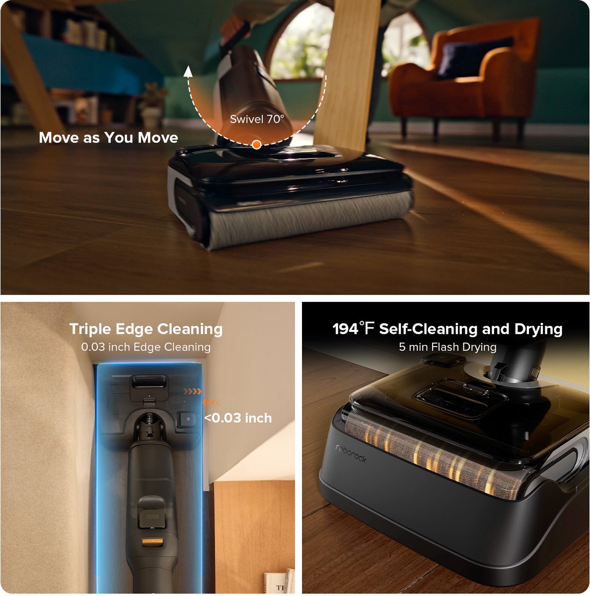 Roborock F25 Combo Draadloze -Nat Droog Stofzuiger - 5-in-1 - afbeelding 2