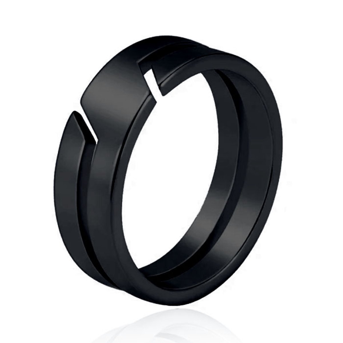 Exclusieve LGT JWLS Zwarte RVS Ring voor Heren – Moderne Stijl-19mm