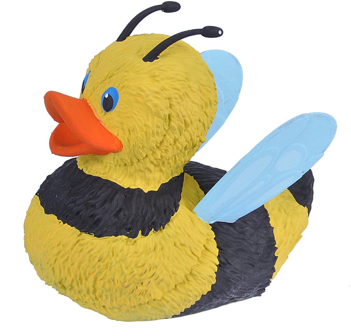 Wild Republic Bij badeendje - rubber - 10 cm - zwart/geel - badderen - speelgoed - badartikelen