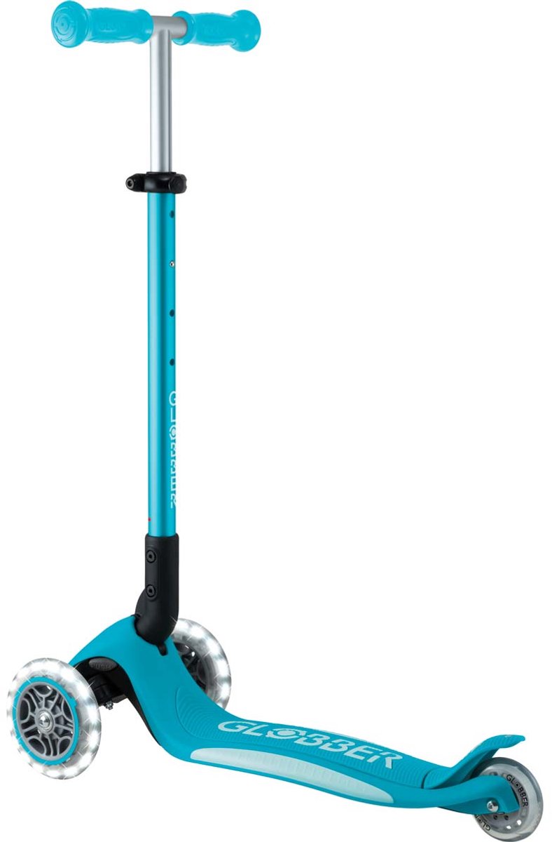 Globber Primo Foldable Plus Lights Aqua