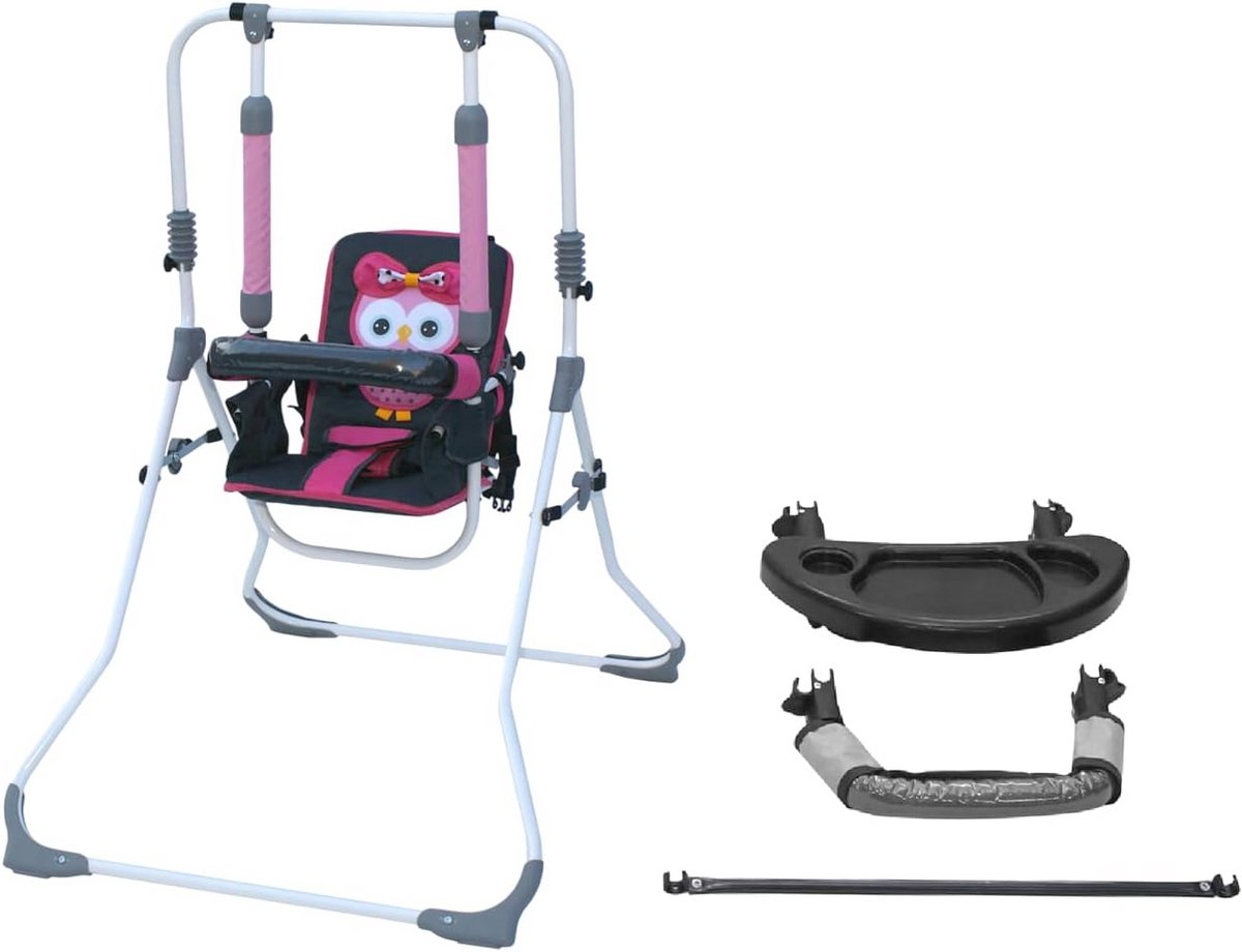 Image of 2-in-1 Kinderschommel en Babystoel - Inklapbaar en Veilig voor Binnen en Buiten
