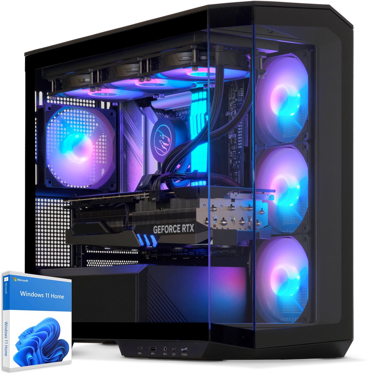 Sedatech Advanced Gaming PC Waterkoeling Panoramic • Intel i9-12900KF 16x 3.2GHz • Geforce RTX4060 • 32Gb RAM • 2Tb SSD M.2 • WiFi • Bluetooth, USB C • Windows 11 • Desktop computer