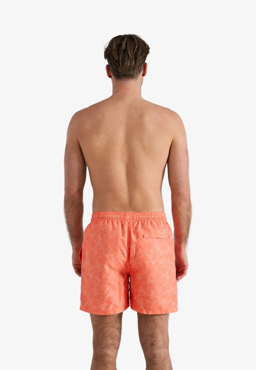Happy Shorts Heren Zwemshort Palmbladeren Oranje Print — afbeelding 3
