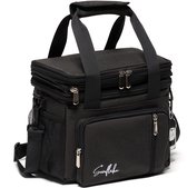 Koeltas Lunch - Koeltasje Klein - 15 Liter Lunchtas Volwassen - Lunch Bag voor Dames & Heren - Zwart - Sunflake